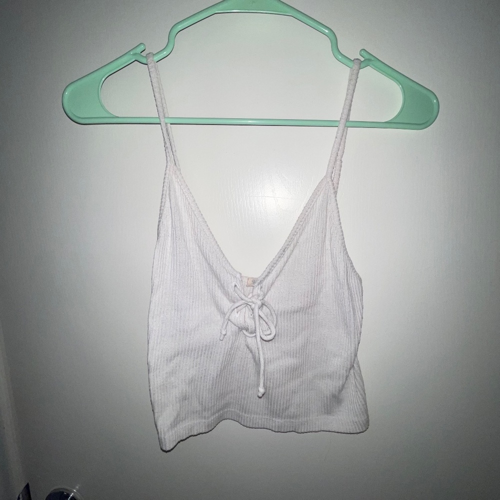 lace up front crop tank